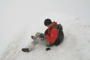 Auf dem Gipfel des Kebnekaise Auf dem Gipfel des Kebnekaise