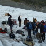 Besucher auf dem Gletscher