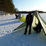 Shelter im Schnee fast fertig
