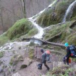 Bewegung am Wasserfall