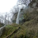 Wasserfall von unten