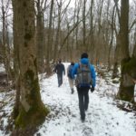 Leichtwanderer im Winter
