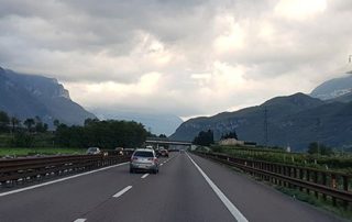 Auf der Brennerautobahn Richtung CVSM